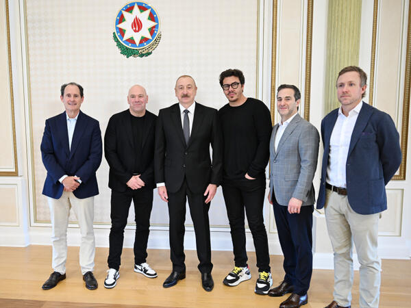 Prezident İlham Əliyev UFC-nin prezidentini qəbul edib - FOTO